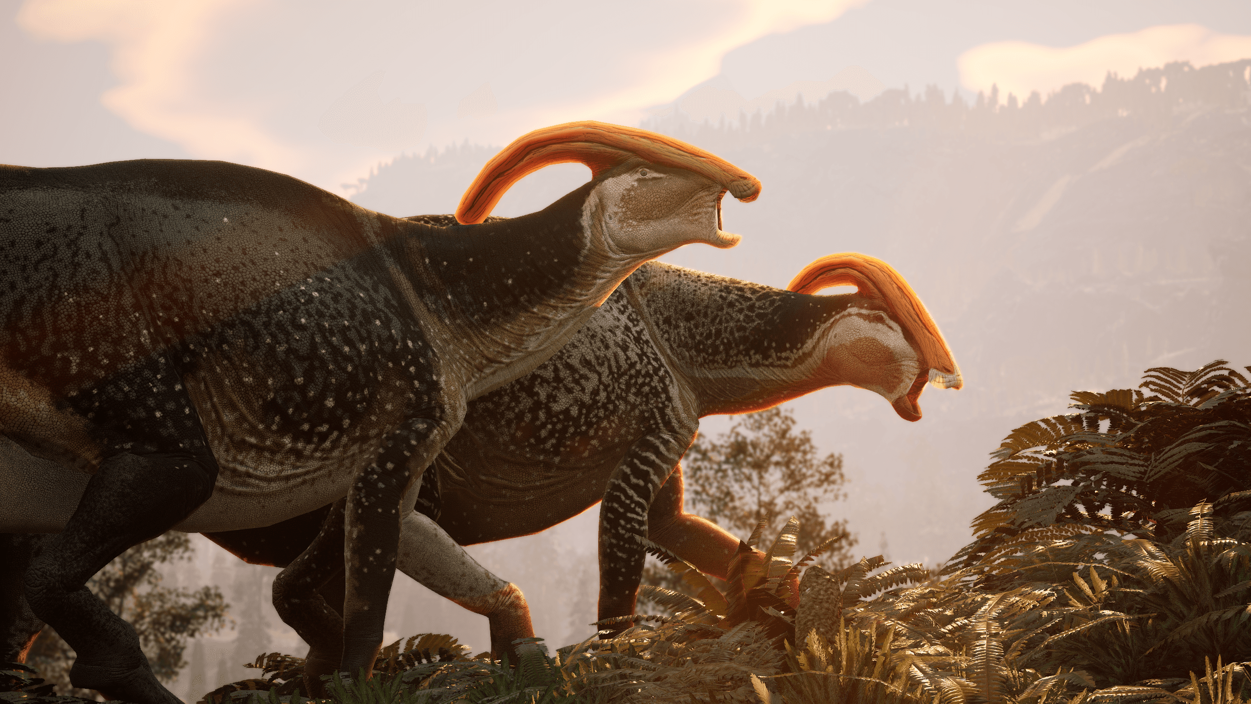 Parasaurolophus by the water