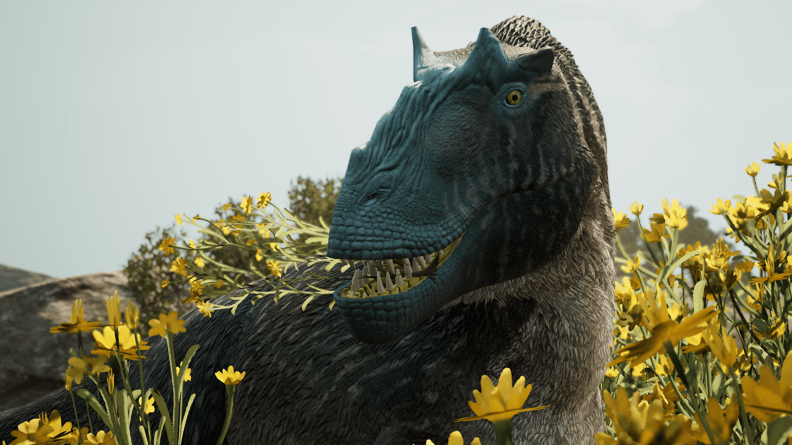 Yutyrannus hunting